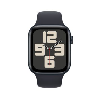 Apple Watch SE 2, 44 мм, корпус из алюминия цвета тёмная ночь, спортивный ремешок цвета тёмная ночь, GPS + Cellular, M/L